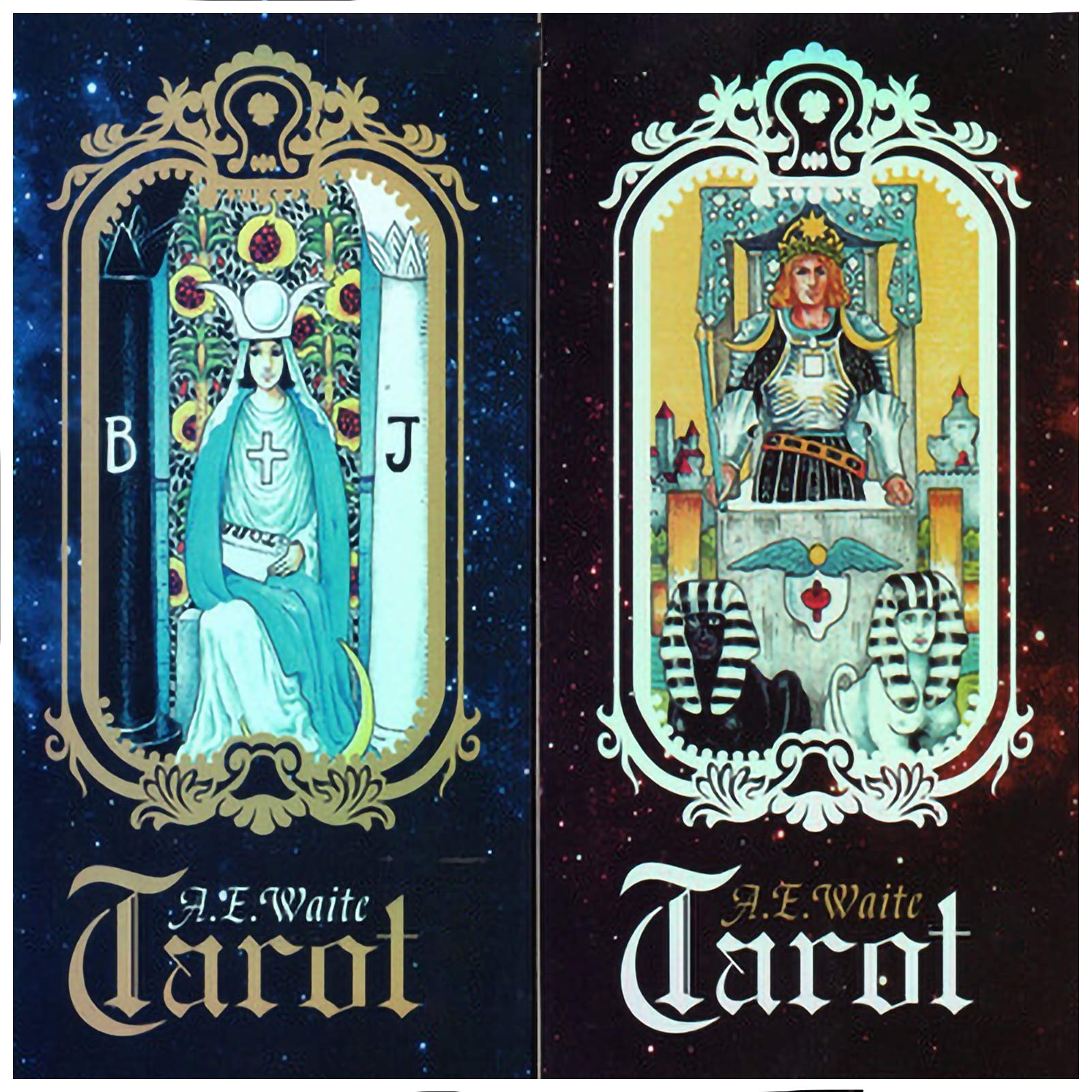 RHSMW Tarot Card, 78 Pieces of Fate Prediction, Divination Light with Exquisite Paintings, Party Game Board, Divination Props Cards,king