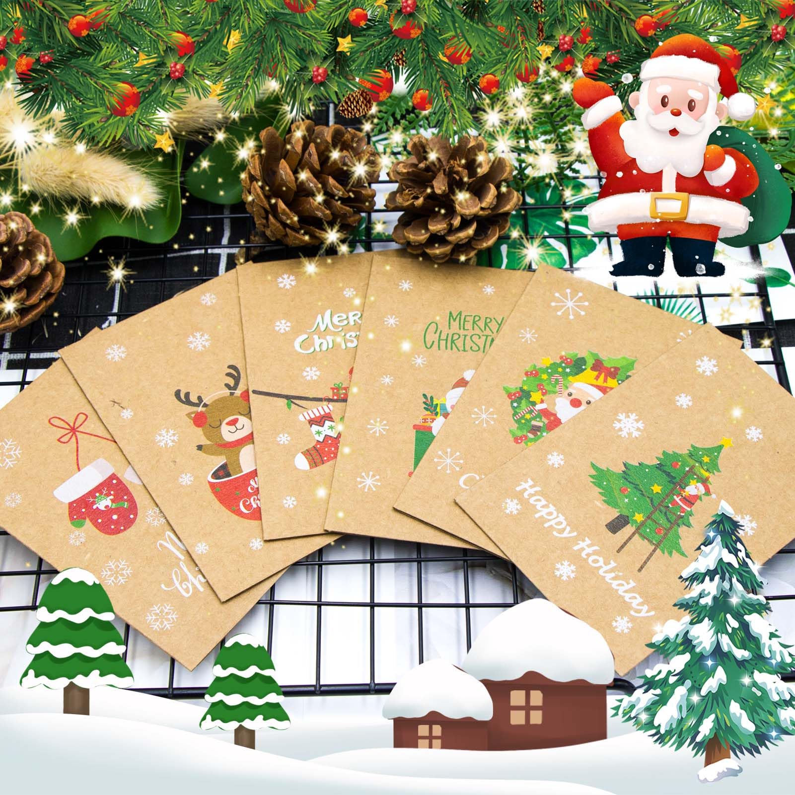 Carte Musicale Noel 12 Paquets De Cartes De Vu0153ux De Noël, Cartes De Noël Avec Enveloppes Carte Joyeux Noel