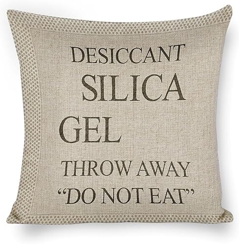 Funda de gel de sílice, diseño de desecante de moda, no comas, decoración moderna de arte para el hogar, fundas de almohada de 18 x 18 pulgadas para