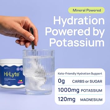 Hi-Lyte Keto K1000 Electrolyte Powder | Raspberry Lemon | Hydration Supplement Drink Mix | Boost Energy & Beat Leg Cramps | No Sugar, No Maltodextrin | 50 Servings