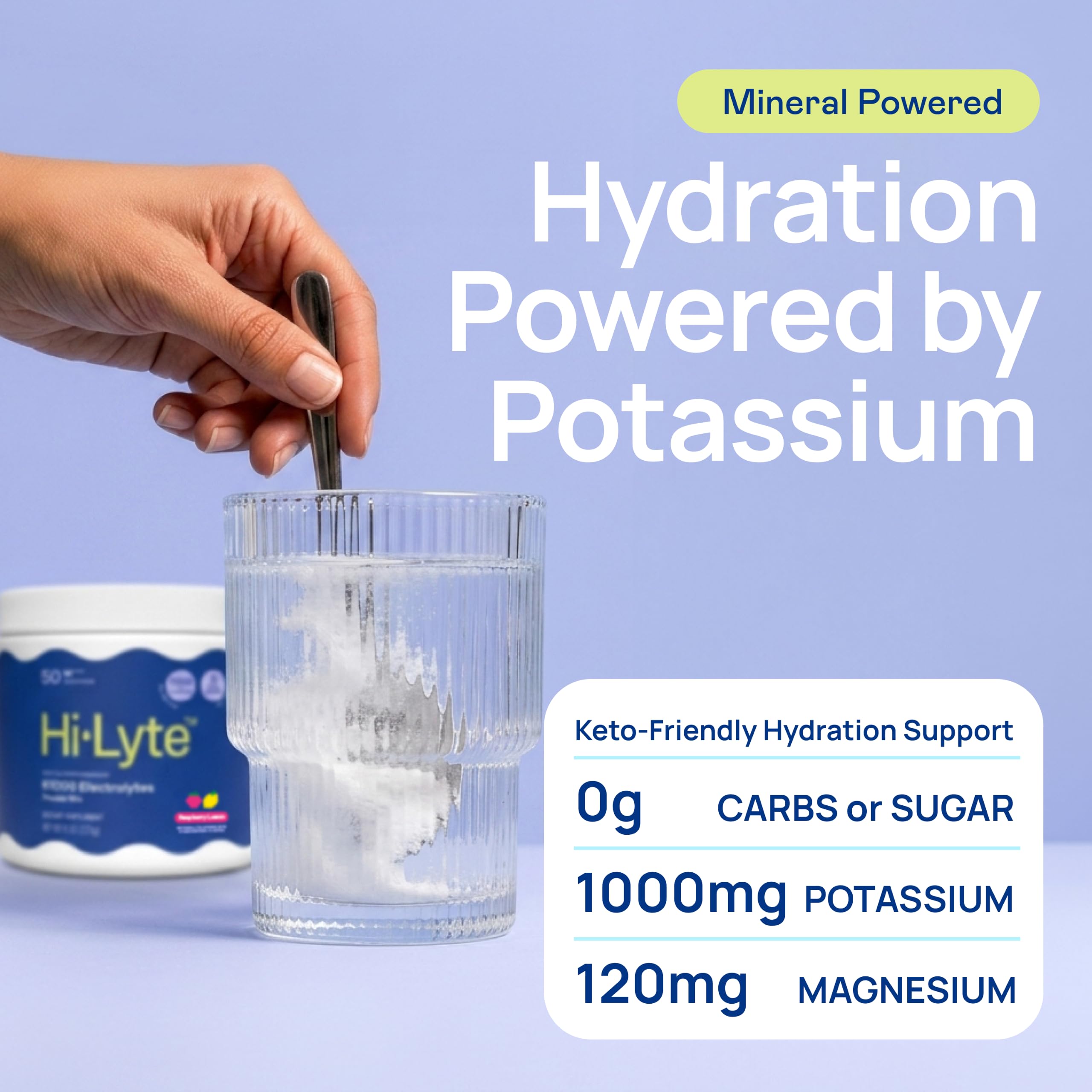 Hi-Lyte K1000 Keto Electrolyte Powder, Raspberry Lemon, 50 Servings — Amazon image 2