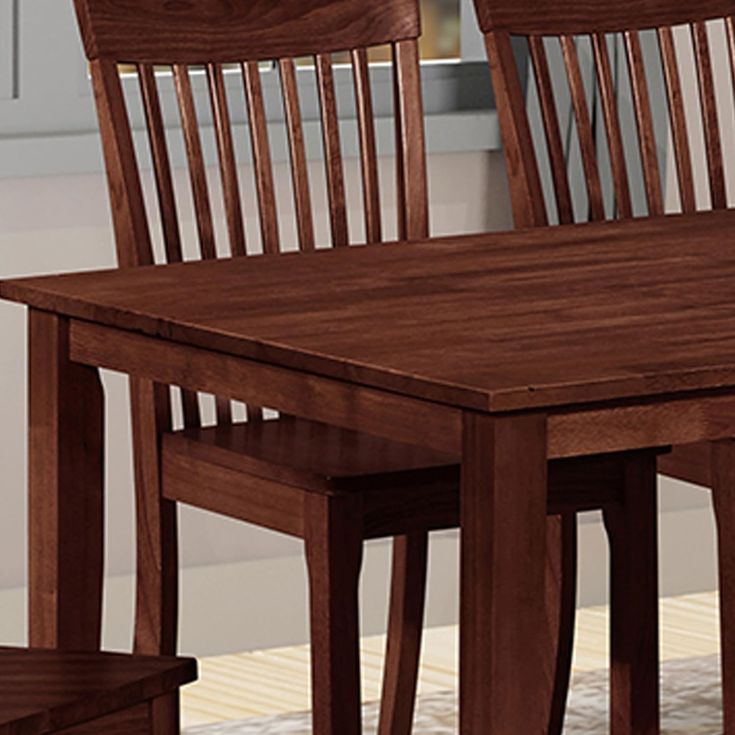 Kings Brand Furniture - Kurmer Rectangular Wood Dining Room Kitchen Table, Cappuccino