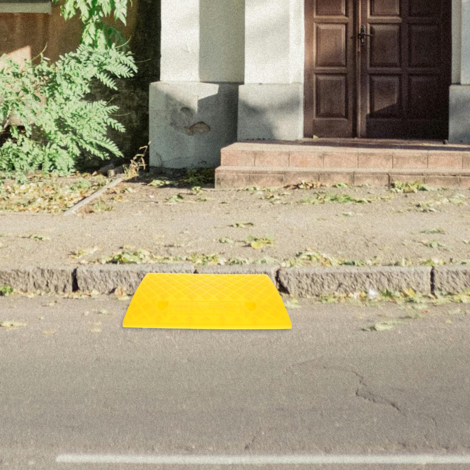 PLAFOPE Rampa Tamaño Plástico Portátil para Coches de Antideslizante, Resistente Presión 50x27x9 Cm y Sillas de Ruedas Adecuado para Entradas y Escalones