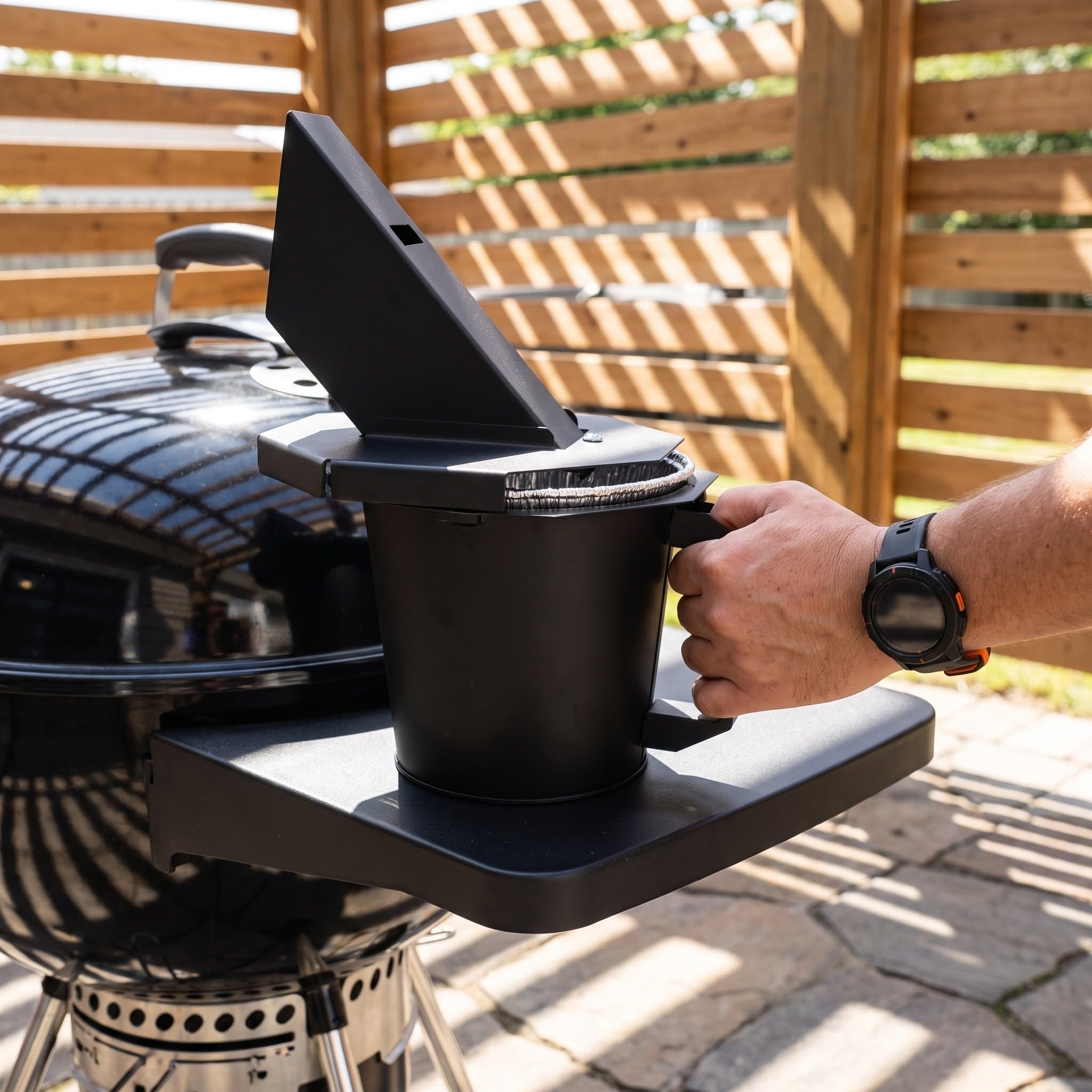 GALPADA Seau à Graisse avec Couvercle 44oz en Métal, 12 Doublures
