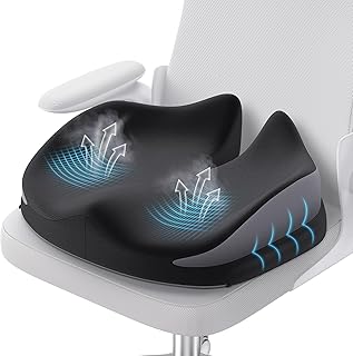 Benazcap Seat Cushion for Office Chair, Memory Foam Car Seat Cushion & Office Chair Cushion, Ergonomic Coccyx Cushion for Sciatica, Tailbone, Back Pain