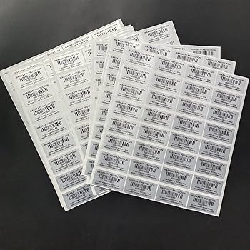 Amazon | 4x2CM いセキュリティシール 転写粘着ラベルバーコードシール