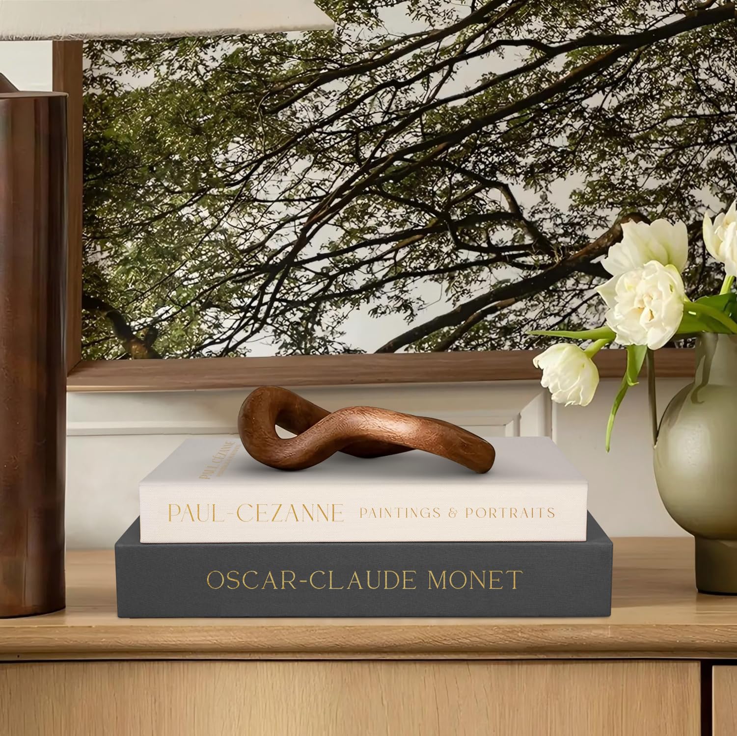 Juego de 2 libros decorativos falsos estéticos para decoración del hogar, juego de 2 cajas de lino sintético para mesa de café, es