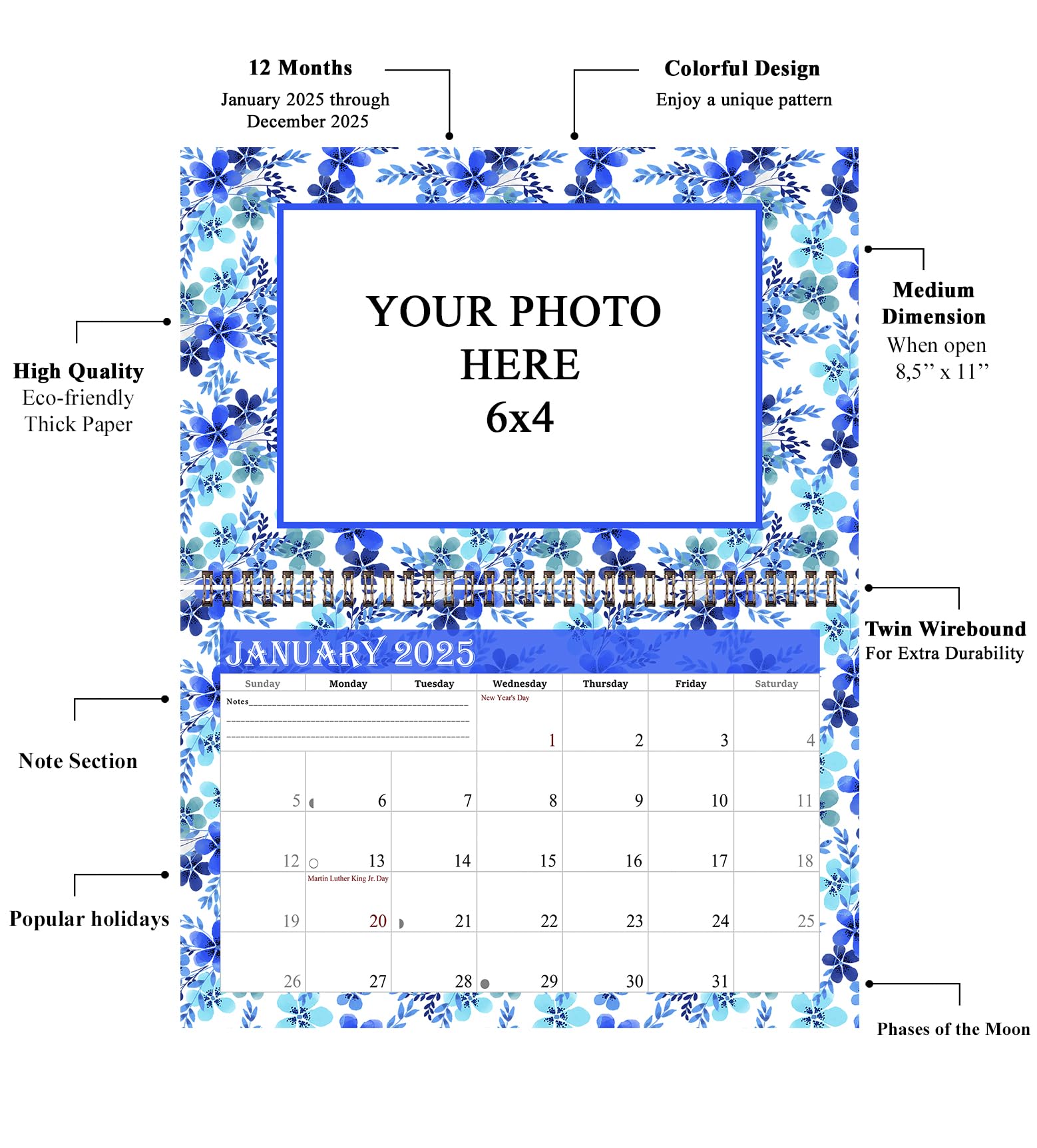 Amazon.com: 2025 Photo Frame Wall Spiral-bound Calendar (Add Your Own Photos) - 12 Months Desktop/Wall Calendar/Planner - (Edition #012) : Office Products Amazon.com: 2025 photo frame wall spiral-bound calendar (add your own photos) - 12 months desktop/wall calendar/planner - (edition #012) : office products