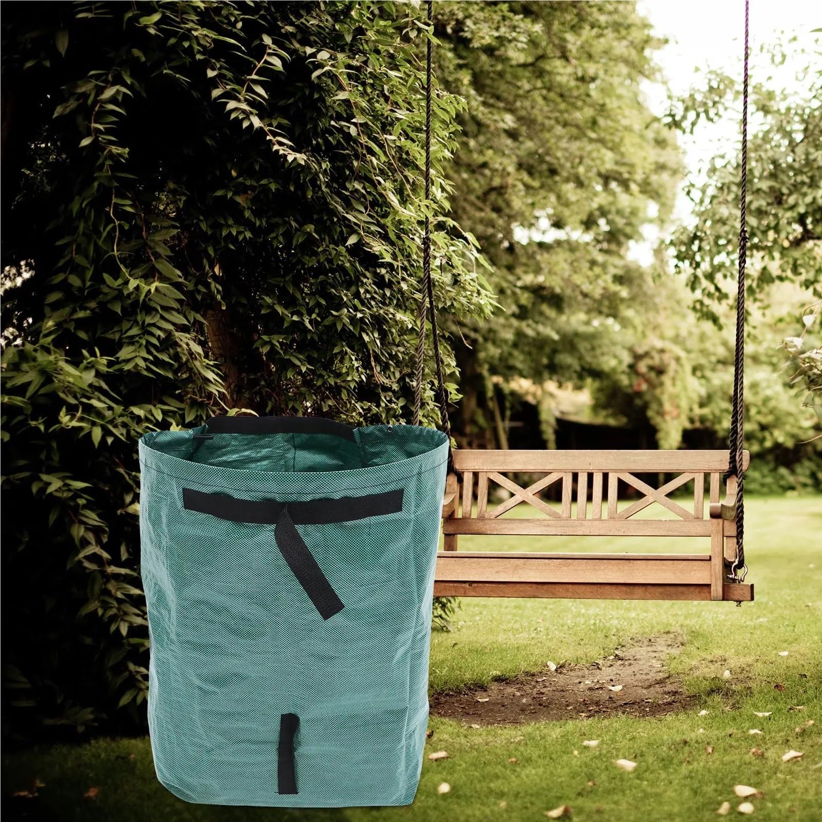 Sacos Para Escombros Bolsa de hojas caídas de alta resistencia, cubo de basura portátil for jardín, organizador for almacenamiento de residuos de jardín, reutilizable con mango cómodo