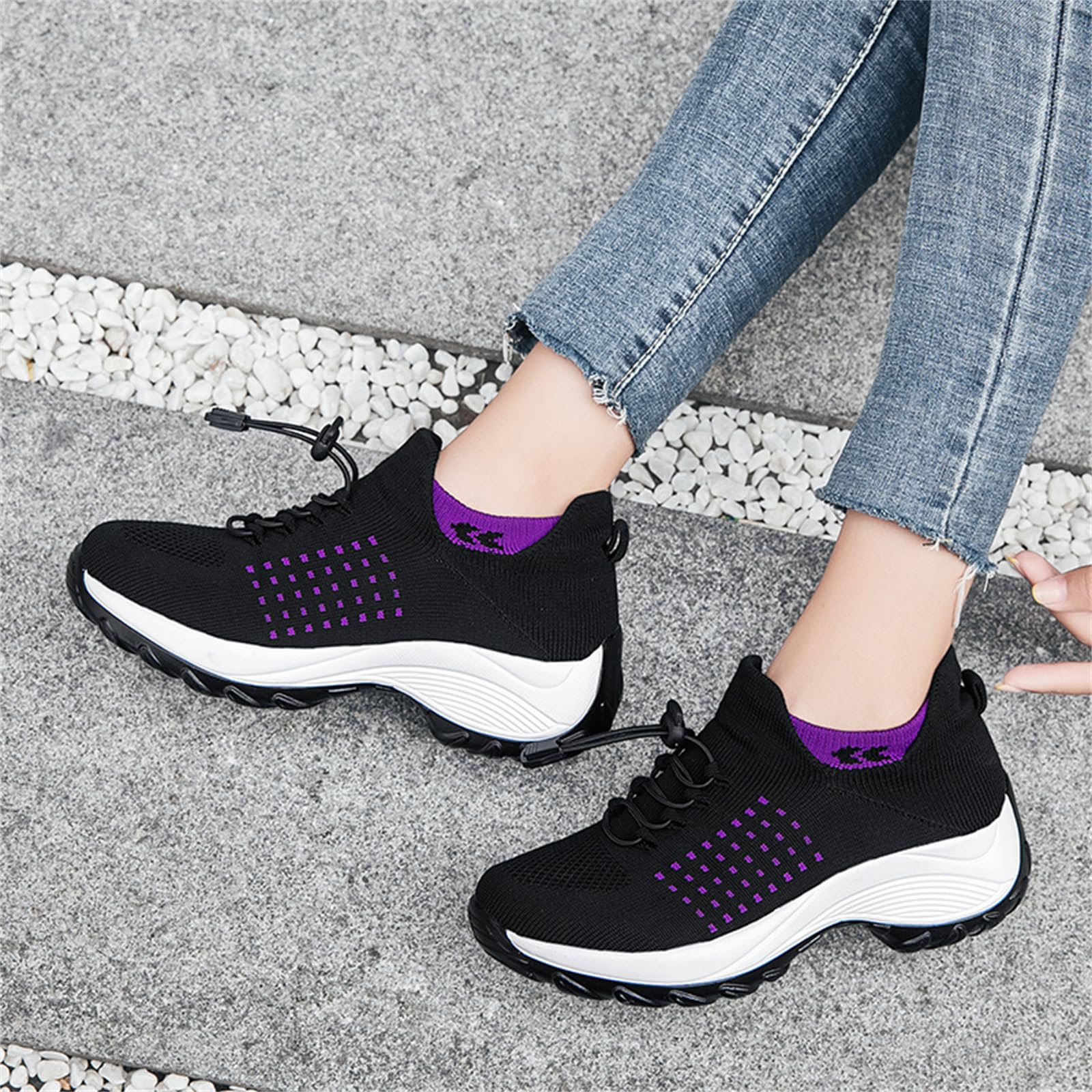 MEIION ErgoFlex Komfort Schuhe Damen Laufschuhe Atmungsaktive Trainer für Outdoor und Fitness Sportliche Sneakers für Komfort und Stabilität