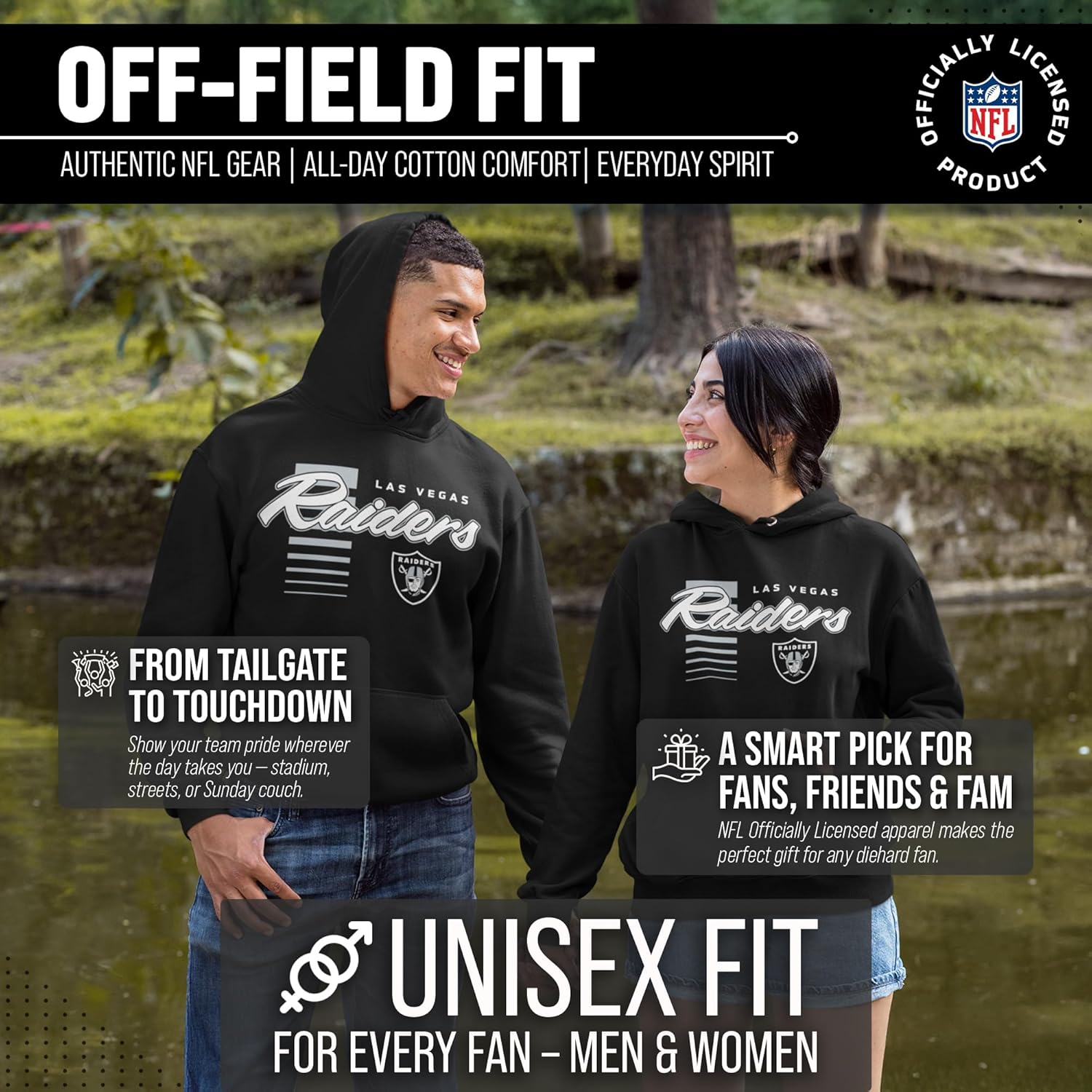 Team Fan Apparel NFL Adult Unisex Retro Script Ultra Soft Fleece Hooded Sweatshirt, Officially Licensed Football Performance