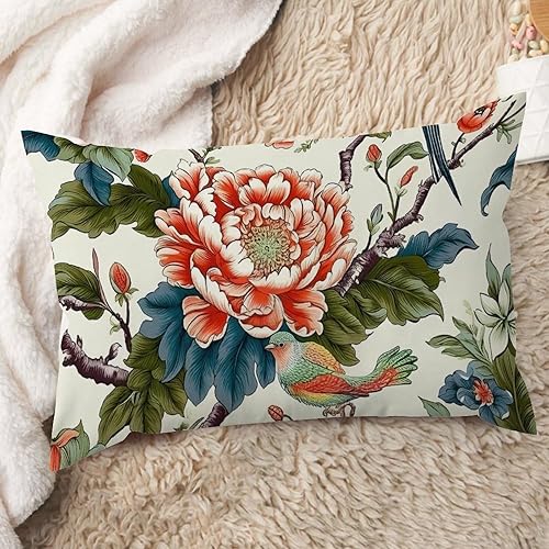 Vista 123 de ArogGeld Chinoiserie - Funda de cojín con estampado de leopardo y guepardo fucsia, con manchas de animales de vaca, color rosa oscuro, decoración