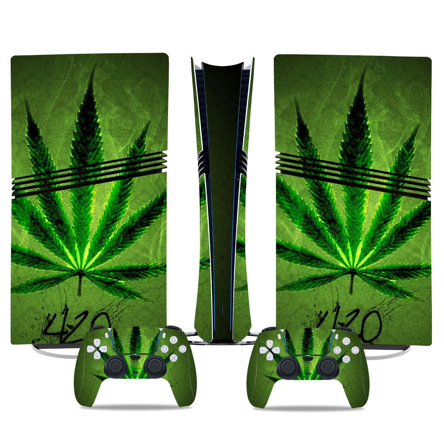 Für PS5 Pro Skin Disc Edition & Für PS5 Pro Skin Digital Edition Konsole Und Controller Vinyl Cover Skins Wraps Kratzfest Kompatibel 66393 Skins Wraps Geschenk(Disc Version)