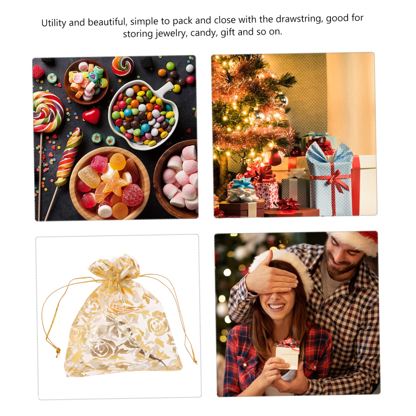 Healeved 300stücke Organza Geschenktüten Mit Kordelzug Elegante Hochzeits Und Schmuckbeutel Für Süßigkeiten Und Kleine Für Feiern Und Anlässe