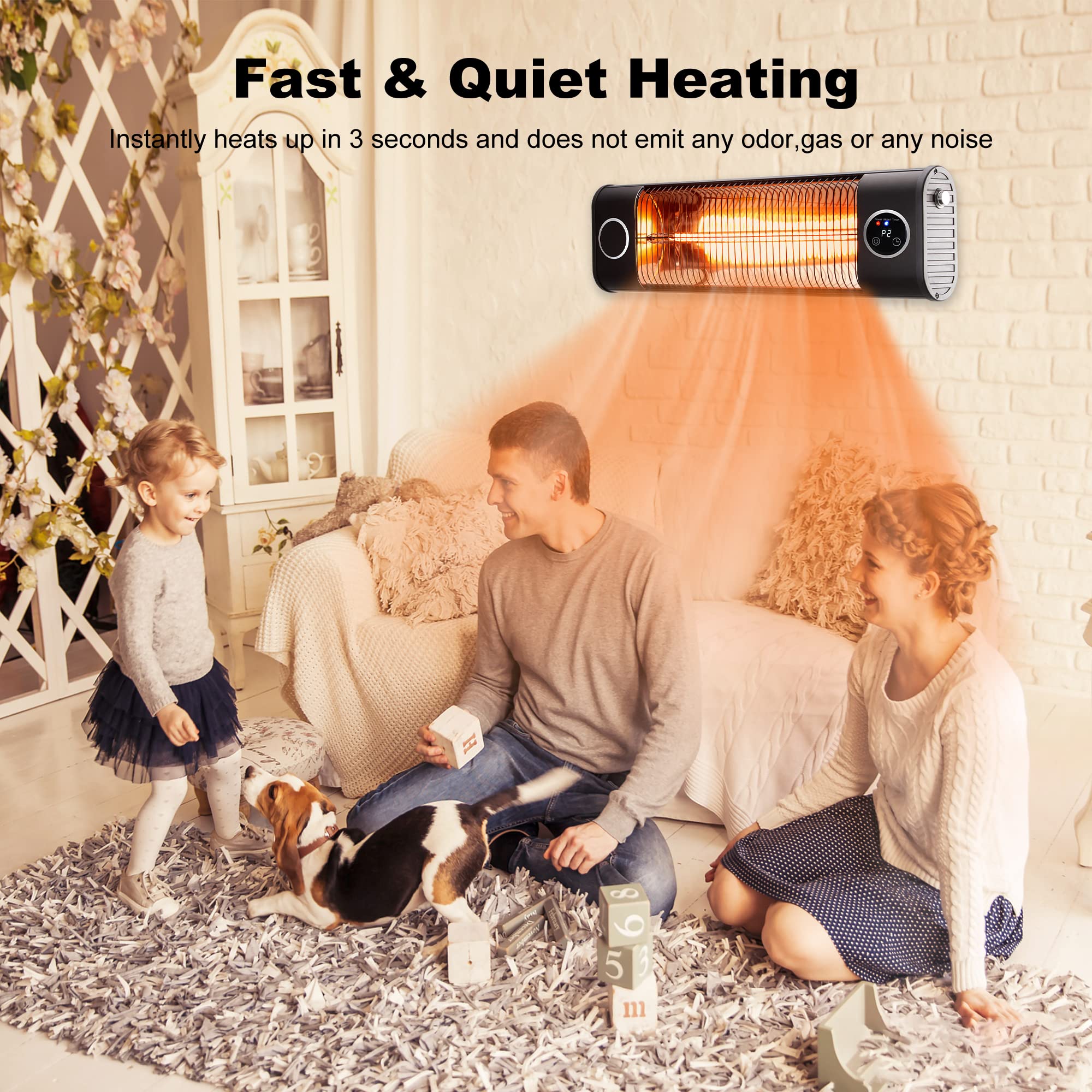 Amazon.com : Uthfy 150R Patio Heater,with Electric Infrared Technology and  Carbon Fiber Tube,1500W/700W,24 inches,black u0026 Heat Storm HS-1500-OTR  Infrared Heater, 1500-watt : Patio, Lawn u0026 Garden