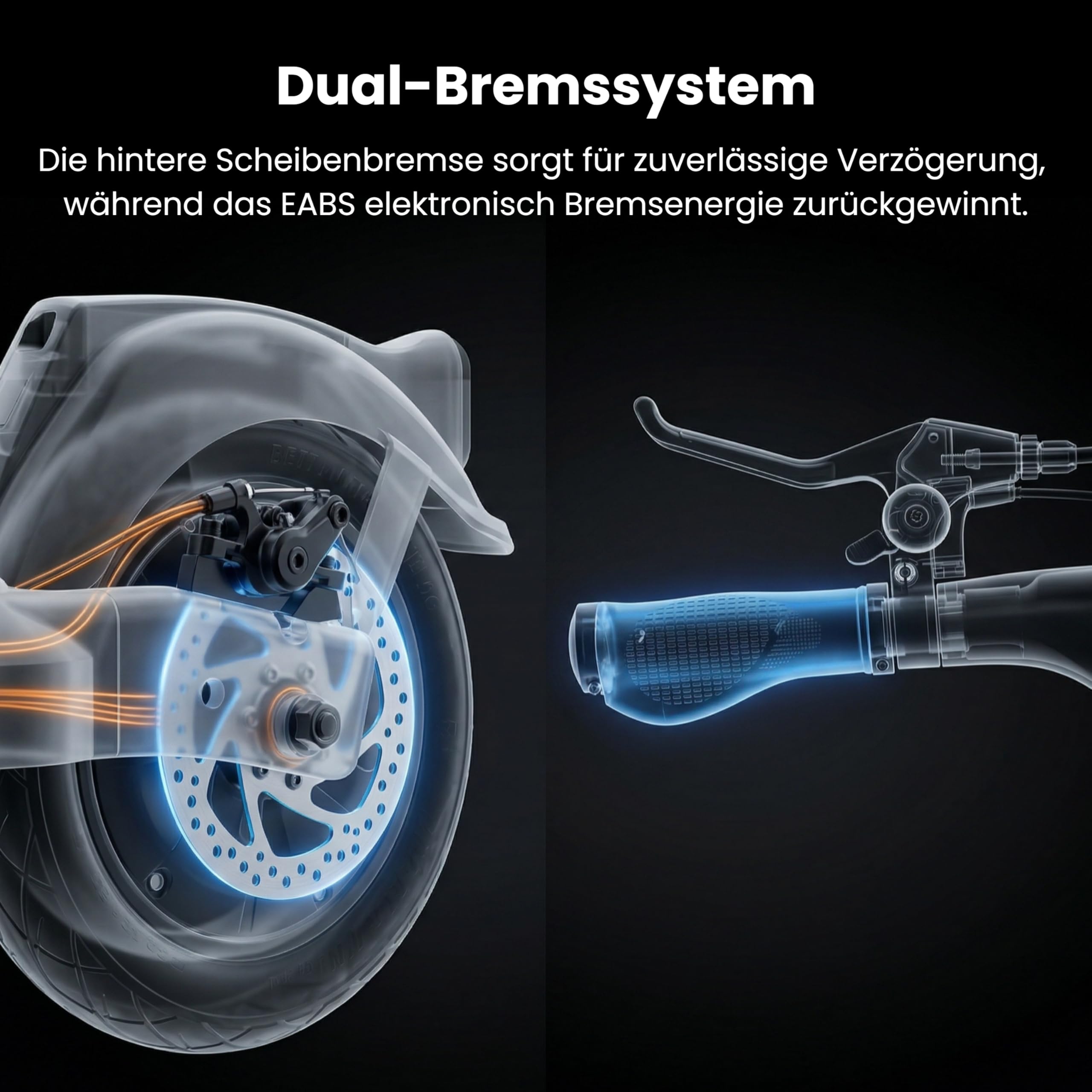 LAELIN E Scooter mit Straßenzulassung ABE, Elektroroller 500W Motor, 10 Zoll Gel Reifen, 35-45 km Reichweite, Vorderradfederung, Doppelbremse & TCS, IPX4
