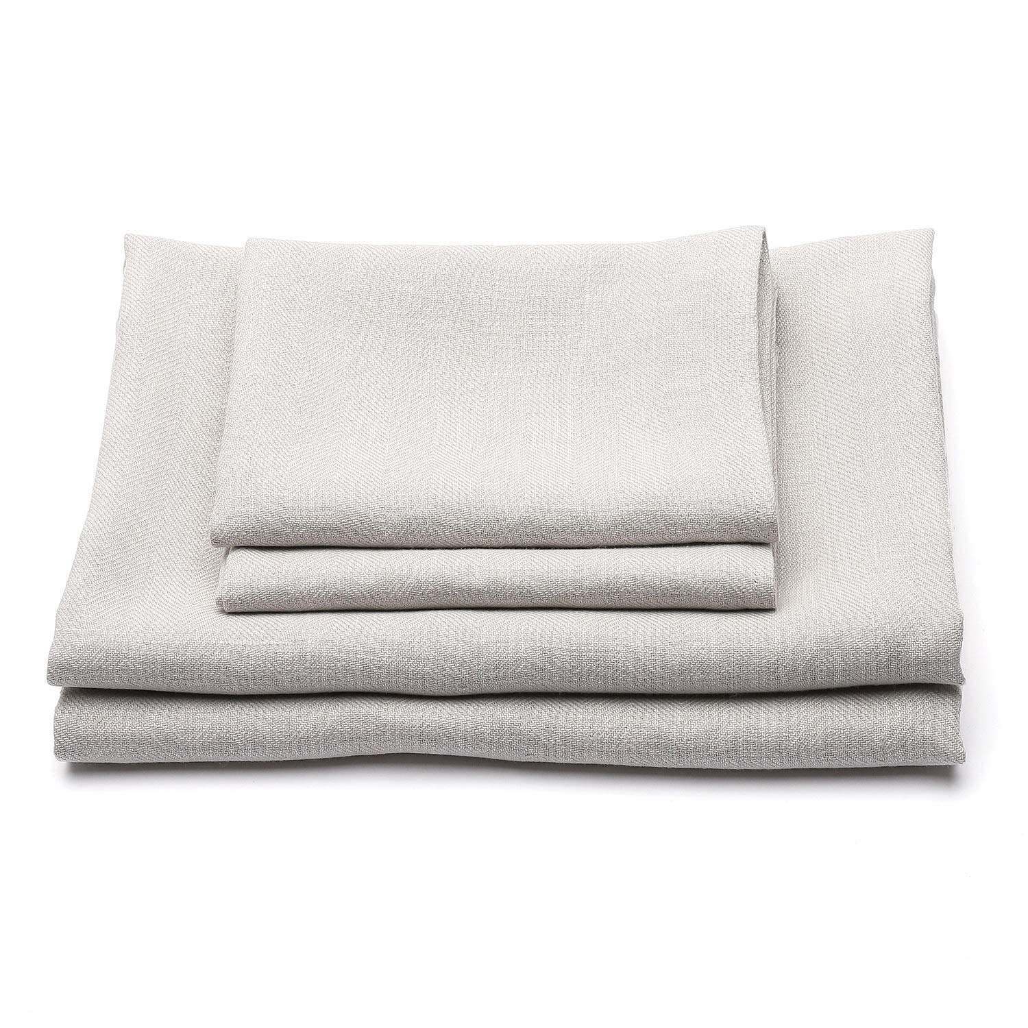 LinenMe Juego de Toalla de ba?o de Lino en Color Plata Modelo Lara 2 Toallas Grandes y 2 Toallas de Mano, Hecho en Europa, Ropa de baño, Ropa de Cama Europea, Lavado a máquina, Super Absorbente