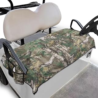 Golf Cart Seat Covers Universal Golf Cart Seat Towel Blanket with Side Pockets & Golf Accessories for Women Men Golf 2 Person Seats Club Car