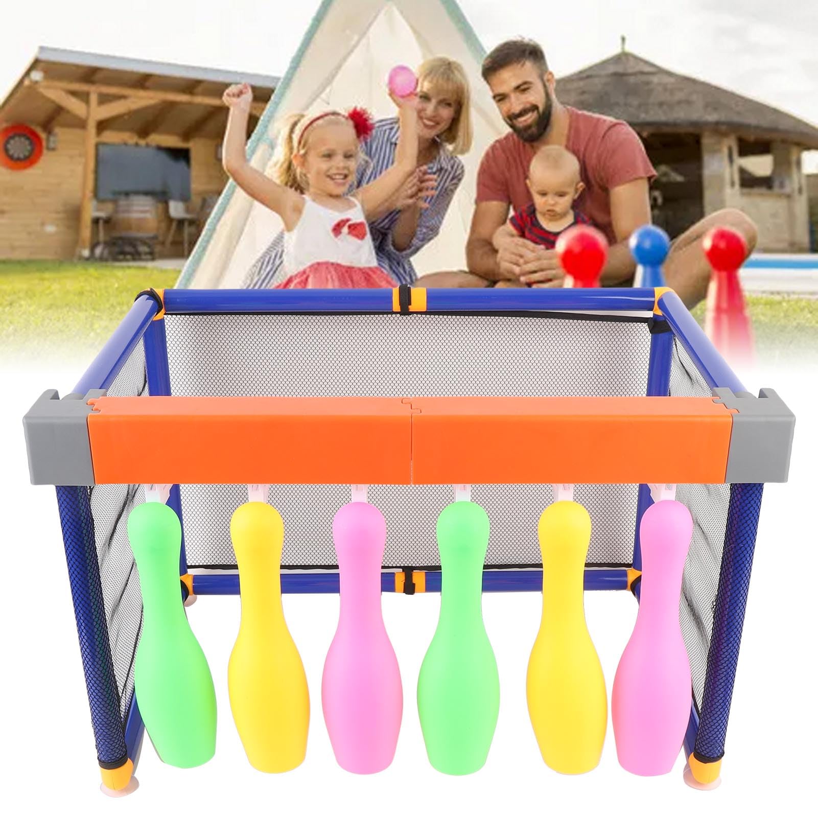 YUYTE Set Giochi Calcio e Bowling 2 in 1 per Bambini con Birilli Luminosi