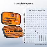 JOREST 152 en 1 Set de précision de tournevis Cadeaux d'outils, cadeaux de Noël de bas pour les hommes lui, Kit d'outil avec des bits Torx Triwing, Réparation pour électronique, MacBook, Ordinateur portable, PC, RC, PS5, iPhone