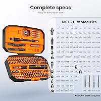 Vista 3 de JOREST Juego de destornilladores de precisión 152 en 1, regalos de herramientas para hombres, kit de herramientas magnético con puntas Torx Triwing