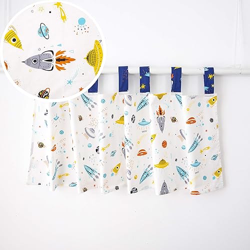 Brandream Cenefa de bebé para niños, paneles de cortina de galaxia para ventana de recién nacidos, para dormitorio de niños pequeños, con diseño de Brandream Cenefa de bebé para niños, paneles de cortina de galaxia para ventana de recién nacidos, para dormitorio de niños pequeños, con diseño de