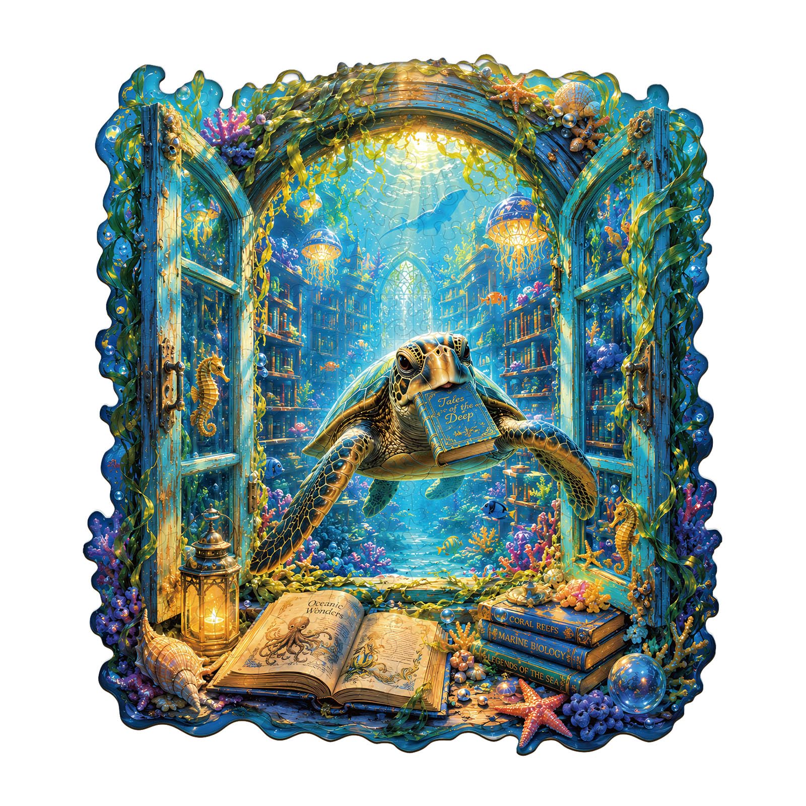 Wooden Puzzles for Adults, Ocean of Stories Wood jigsaw puzzles for adults