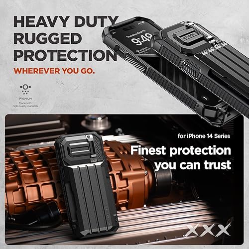 Miniatura 4 de VRS DESIGN Damda Glide Ultimate - Funda tipo cartera para iPhone 14 Pro (2022), resistente y totalmente cubierta, protección para lente de cámara,