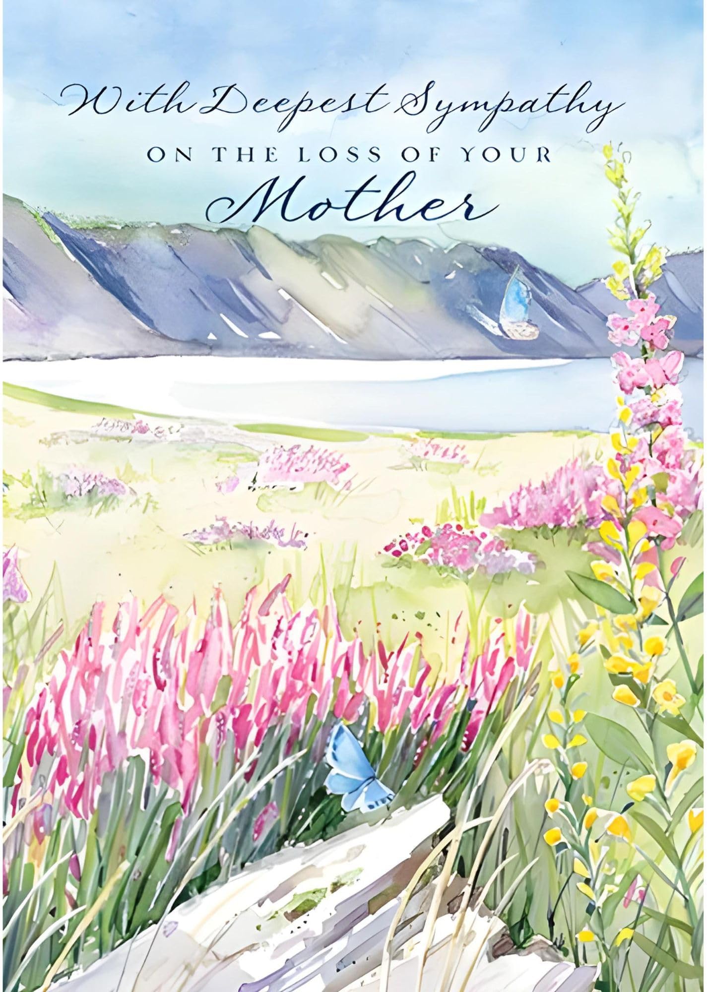 Sympathy Card On the Loss of Your Mother Lakeside Wild Flowers