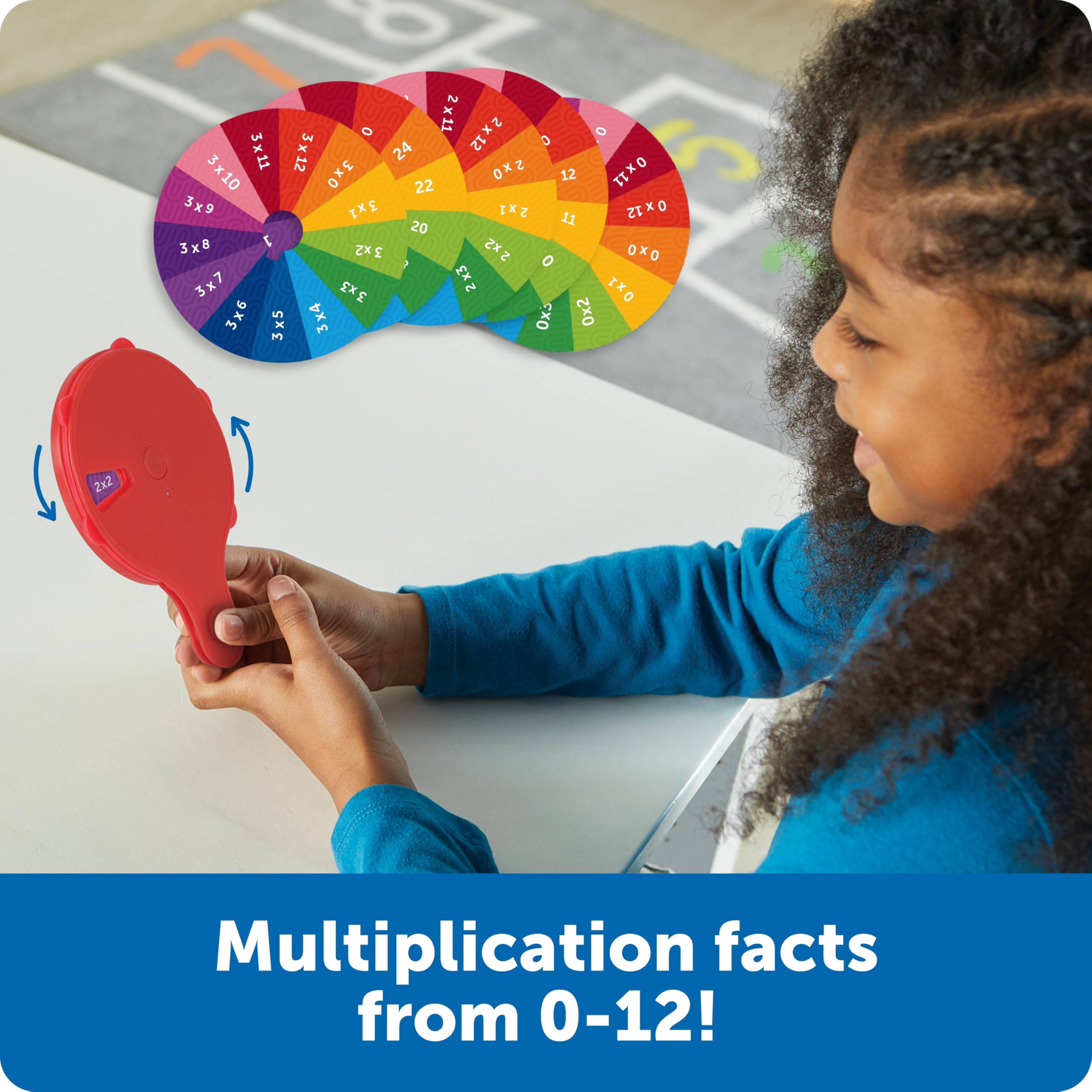 Learning Resources Skill Builders Multiplication Quiz Wheel, Maths Fidget Toy, Number Flash Cards, Maths Fidget Spinner - Image 2
