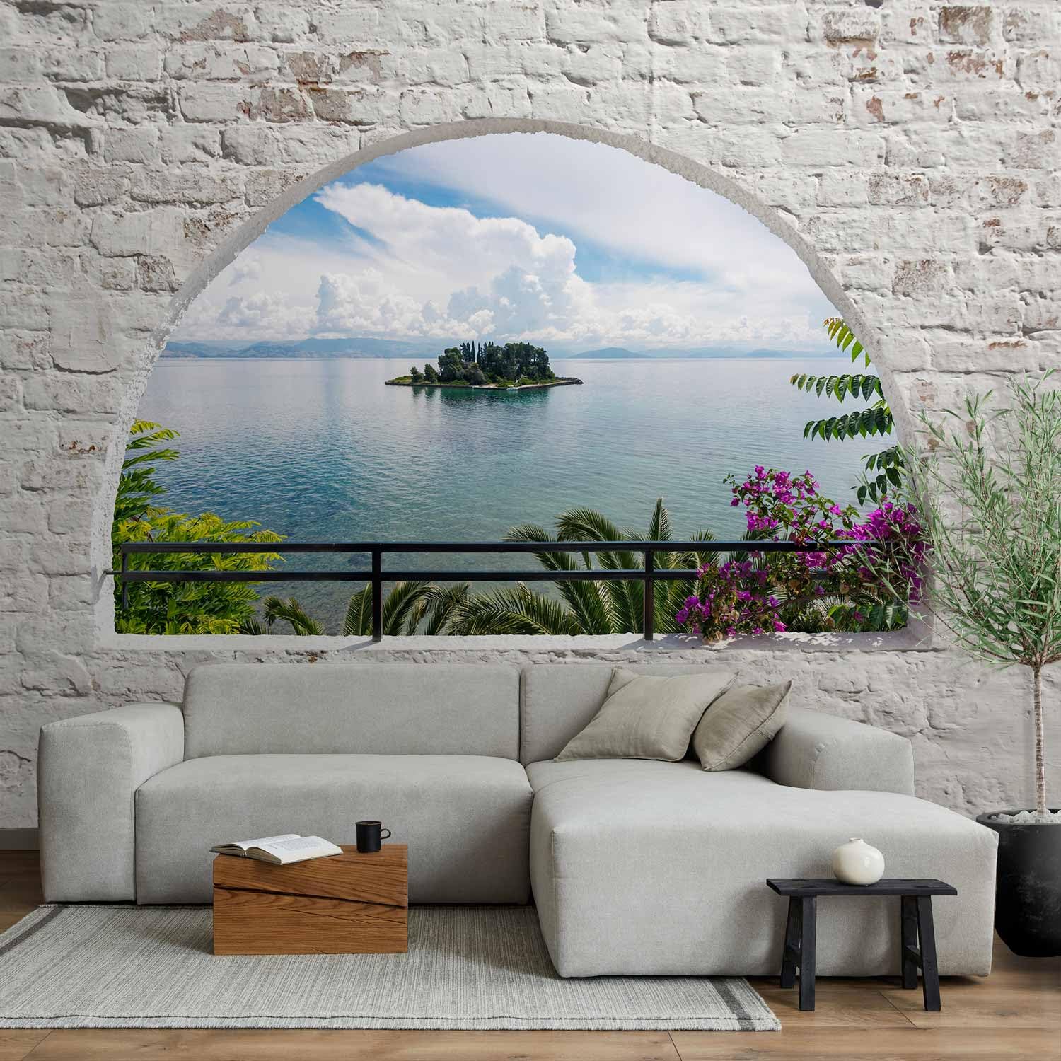 Papier Peint Murando Intissé 350x256 Cm Décoration Murale XXL Poster Tableaux Muraux Tapisserie Photo Trompe L'oeil Paysage Cascade Nature C B 0128 A A