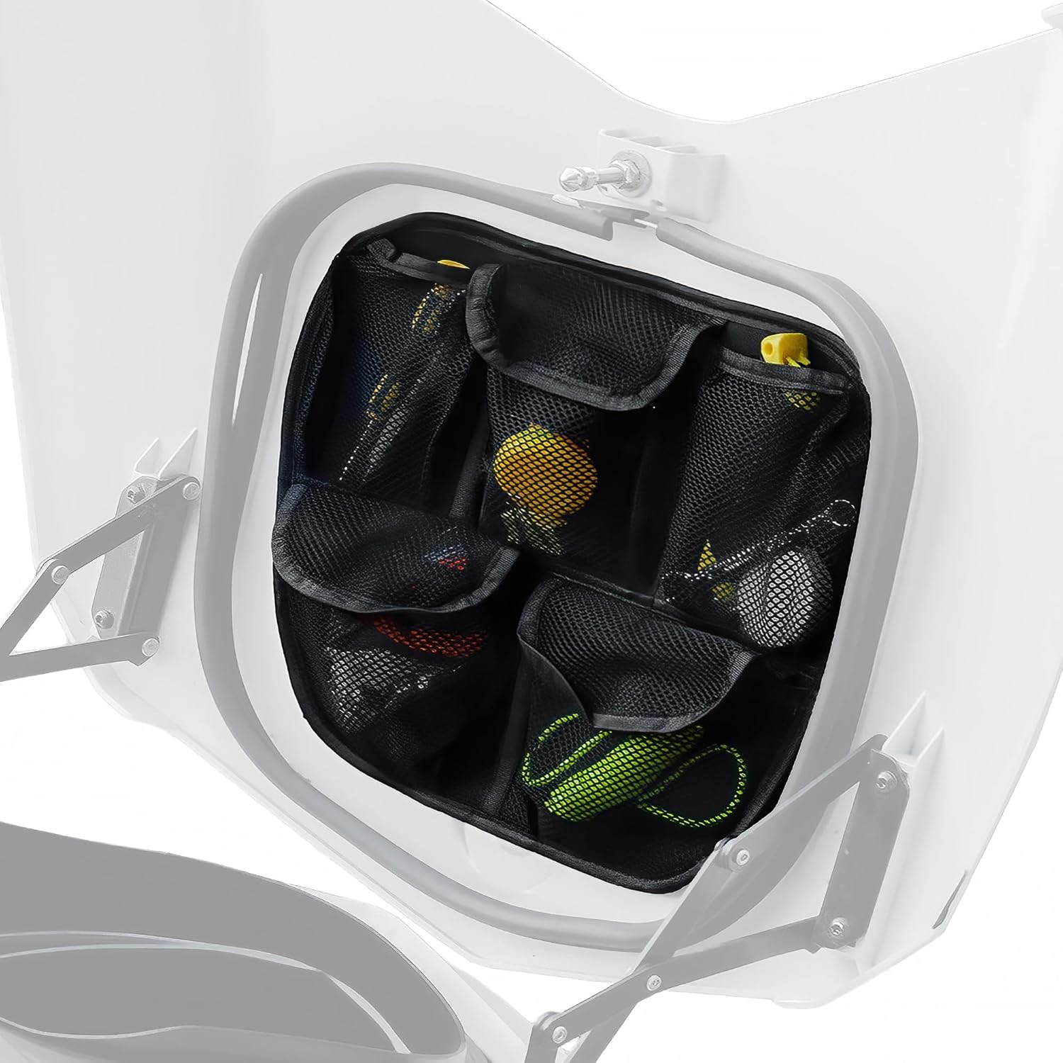 Front Trunk Lid Organizer Frunk Tool Bag for Can Am Spyder F3 F3-L F3-S F3-T 2015+ Models Accessories - Removable, 5 Mesh Pockets Storage Organizer(Black Style)