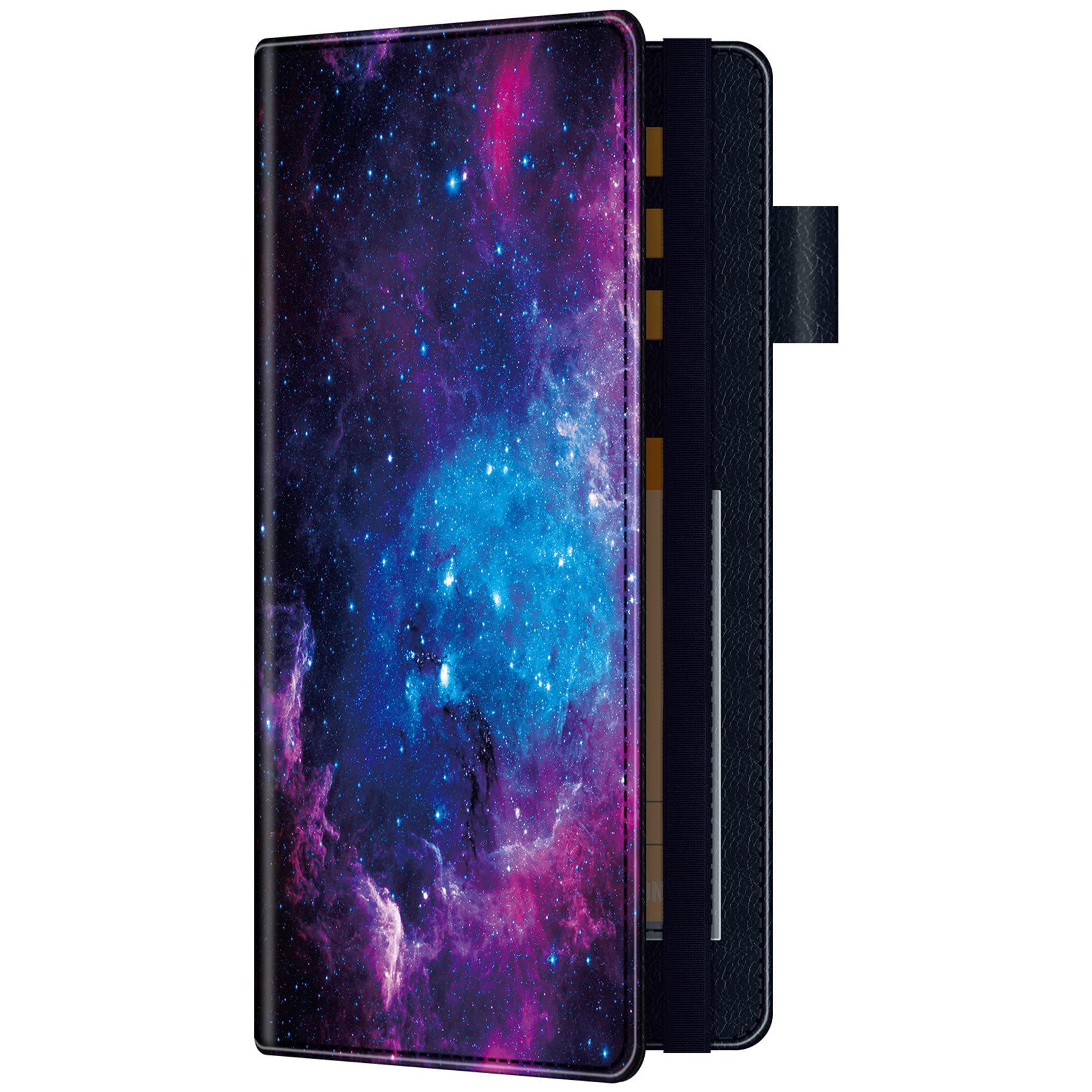 AatacasCheckbook Cover - Quality Printed Leather Personal RFID Blocking Check Book Credit Card Holder Wallet for Men and Women