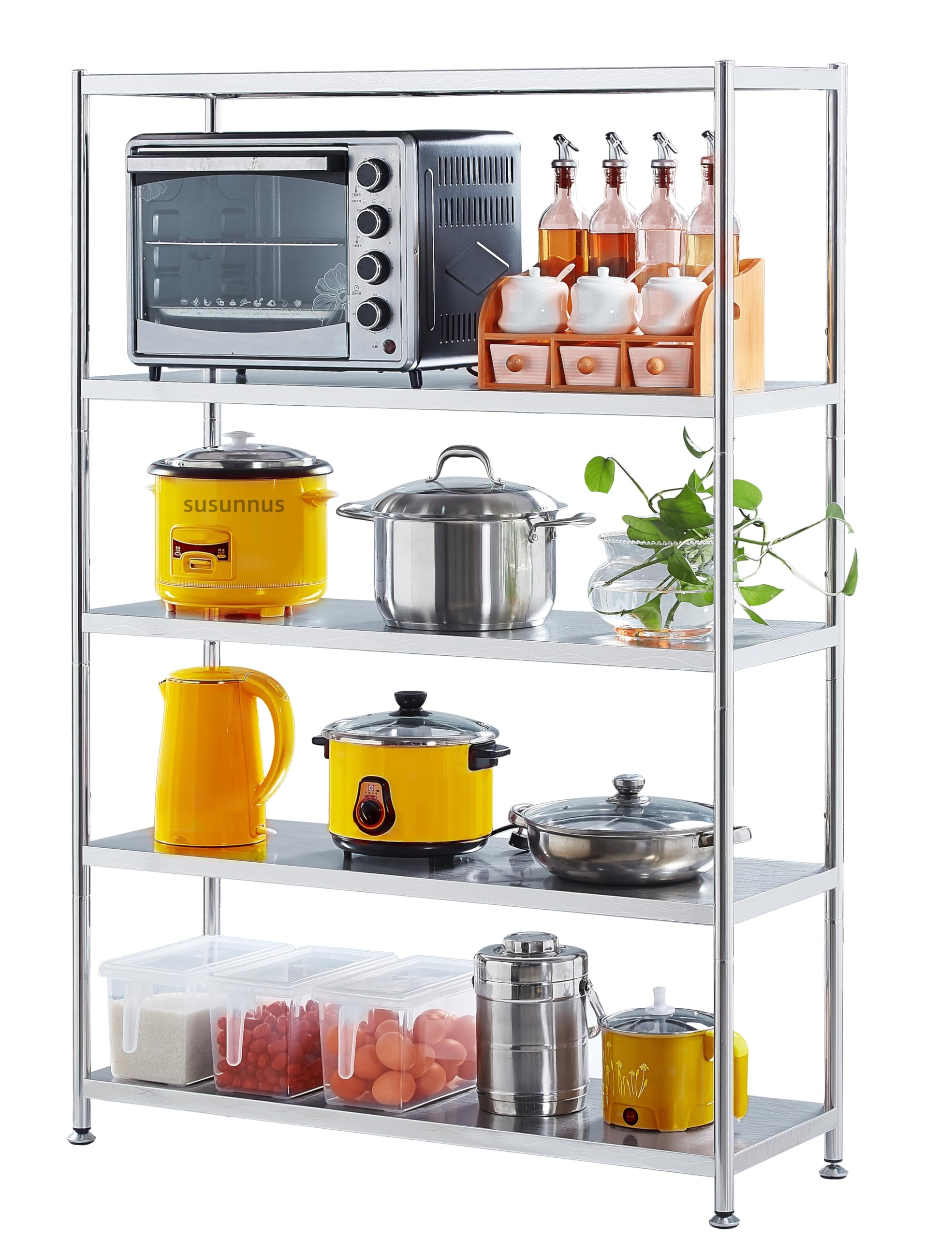 Amazon｜susunnus スチールラック ステンレスラック アジャスタブル