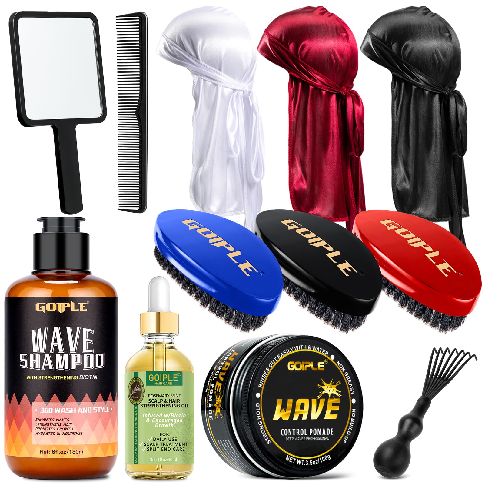 Amazon.com : 360 Wave Kit for Men Grooming Kit for 360 Waves - 3