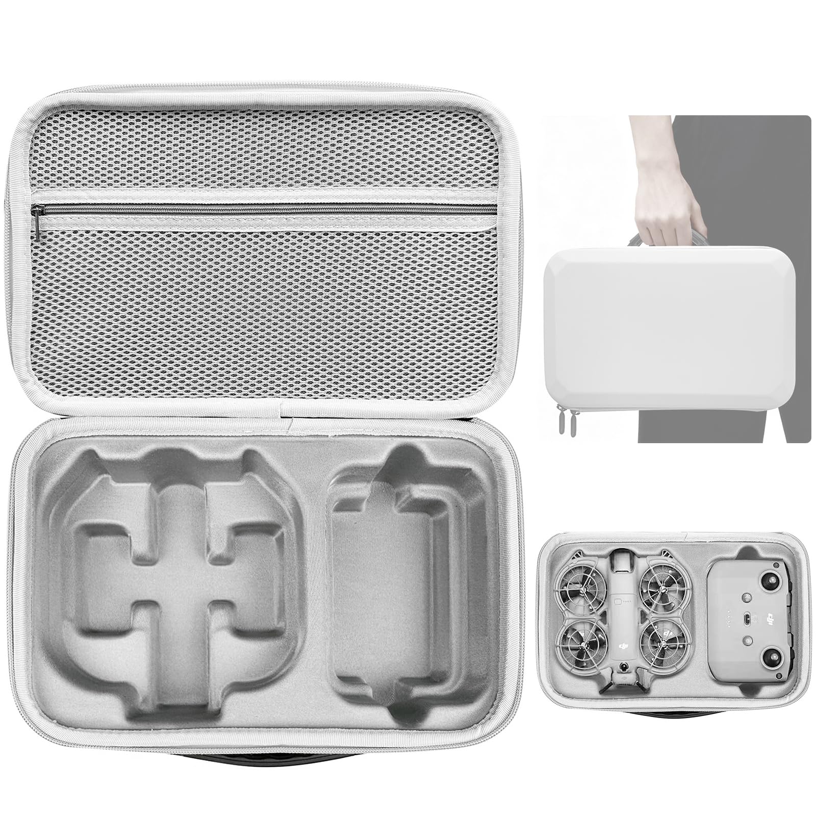 Honbobo Carry Case Bag for DJI Neo 2, Case Travel Bag Protective Case Storage Bag Accessories for DJI Neo 2 Fly More Combo, NEO 2 Drone/RC-N3 Controller/Antenna Transceiver/Batteries/Accessory Storage