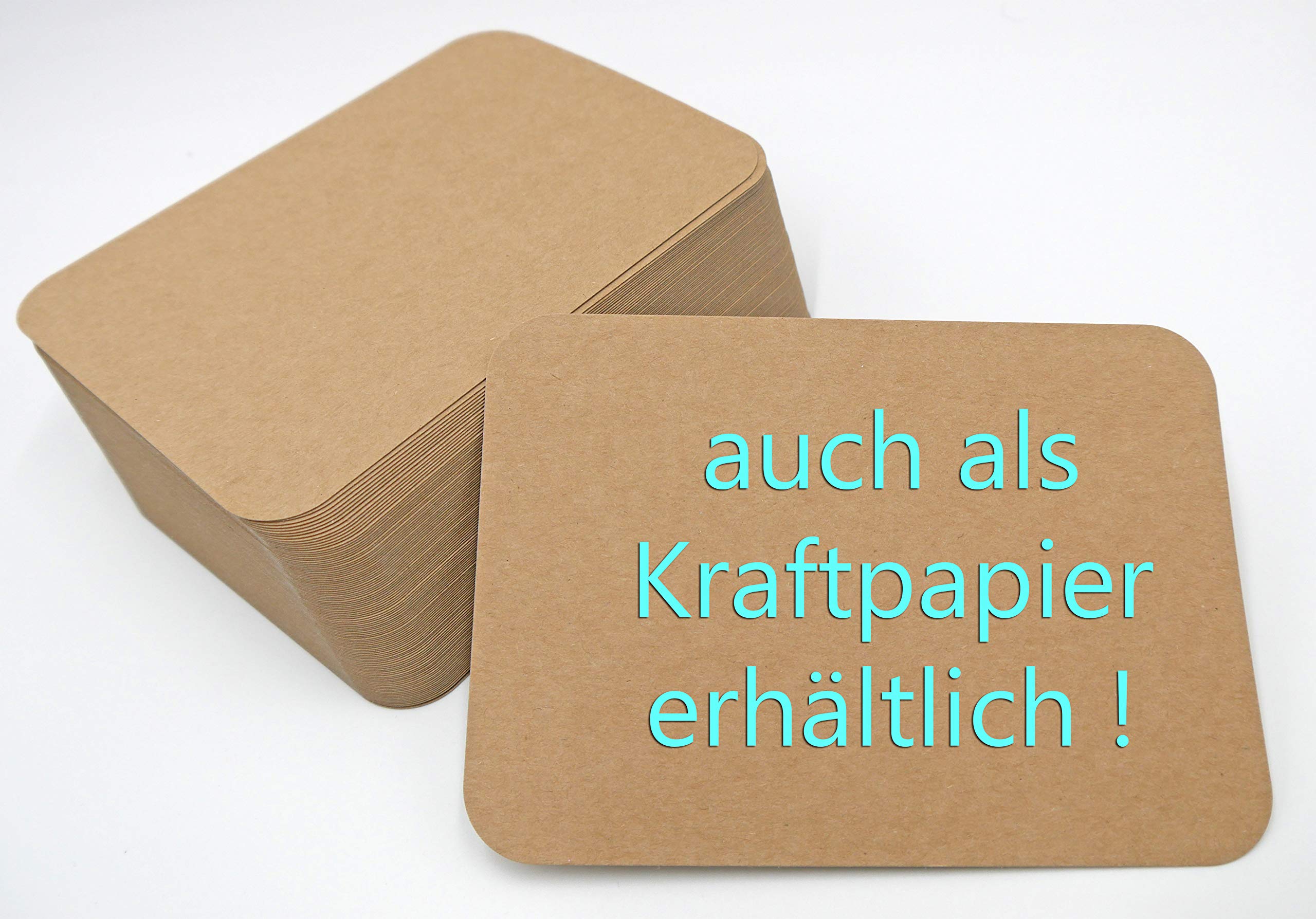 Papermane DIN A5 Card Stock Set, 50 Sheets, 300 G/m², Matt White 350 G/m², Round Corners, Made In Germany - View #11