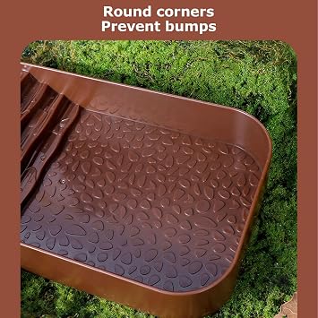 Tortoise Water Dish | Reptile Bathing Pool,Tortoise Water and Food Dish with Ramp, Square Feeding Pool for Amphibians