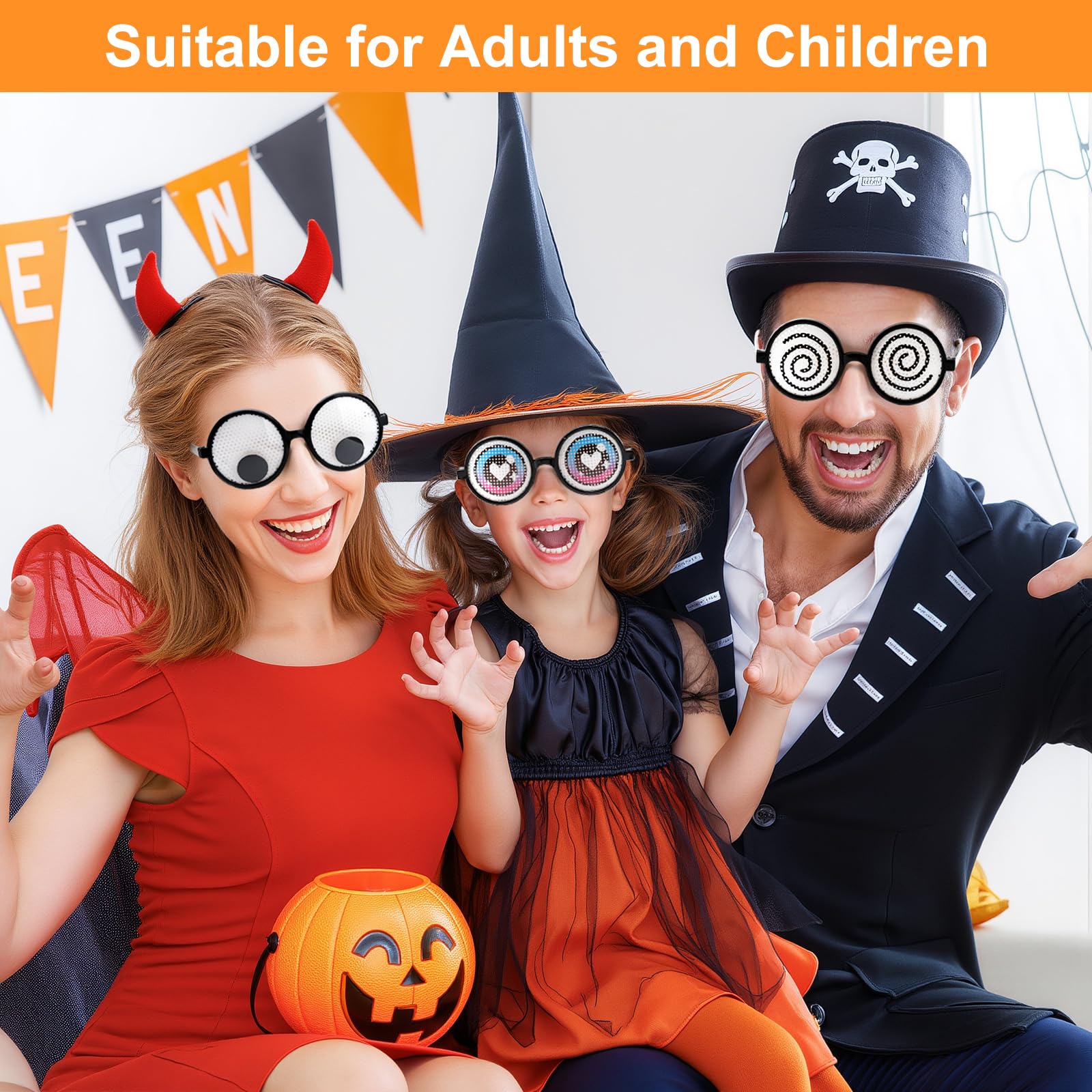 APOMOONS 3pcs Funny Eyes Glasses, Novelty Shaking Googly Eyes Glasses - Image 2