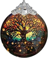 Vista 16 de Adorno de Navidad de Quilling 2025, Árbol de Navidad de Forma Redonda, Adorno de Acrílico de 4 Pulgadas, Arte de Adorno Navideño, Decoración