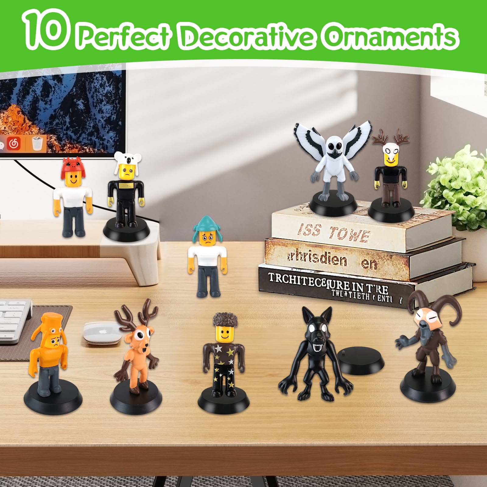 Audasi 10 Pcs 99 Nights In The Forest Action Figures with base - Image 2