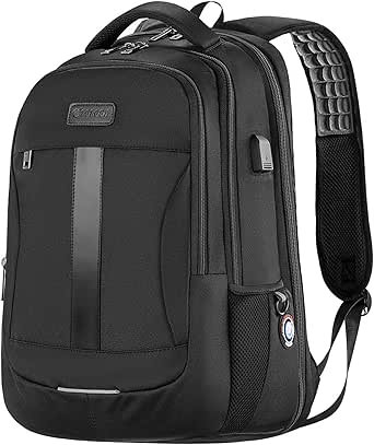 Laptop Backpack, Anti-Theft Business Travel Work Computer Rucksack with USB Charging Port, Large Lightweight College High School Bag for Boy Men Women