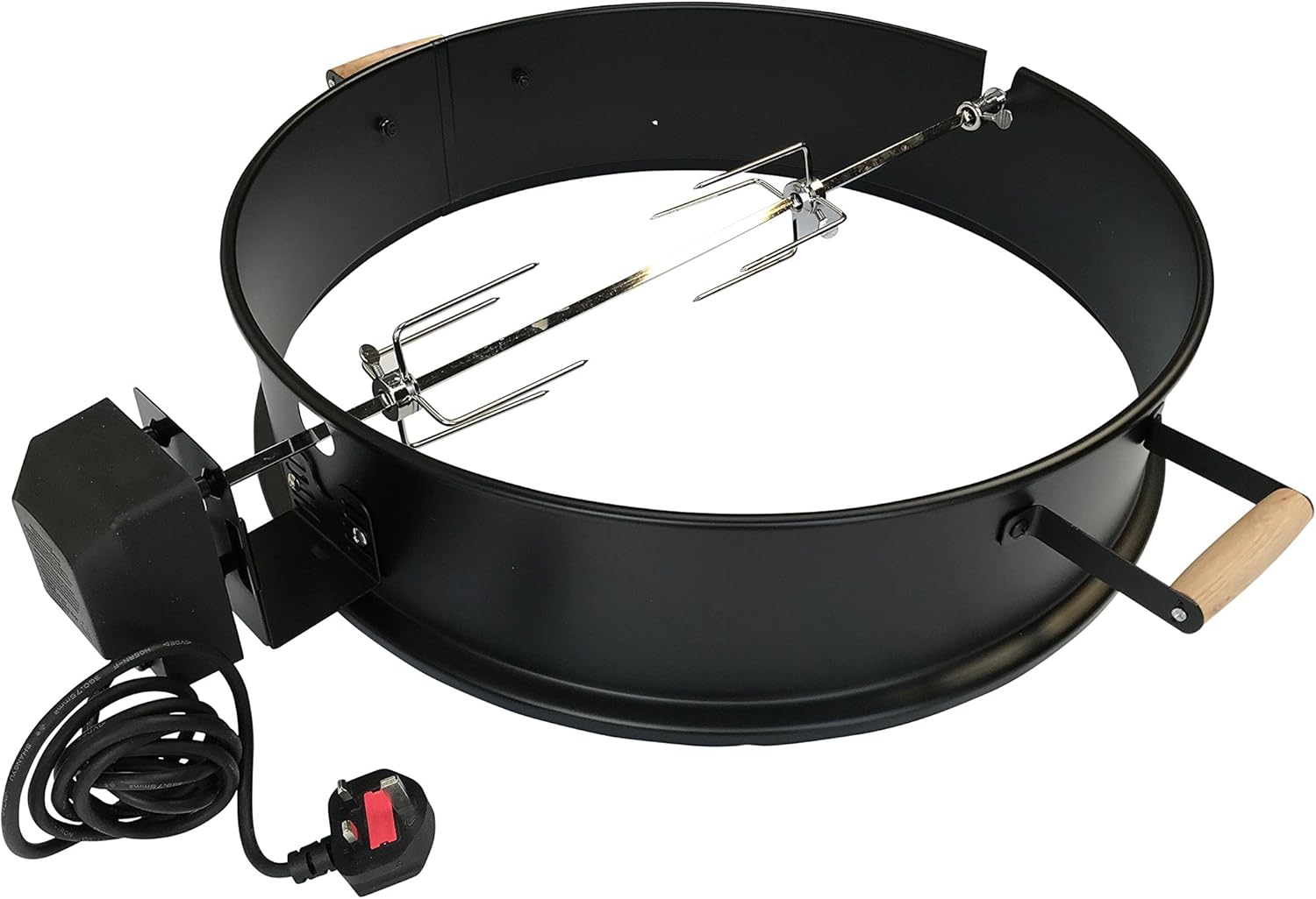 SunshineBBQs 57cm Charcoal BBQ Kettle Rotisserie Spit Ring for Chicken
