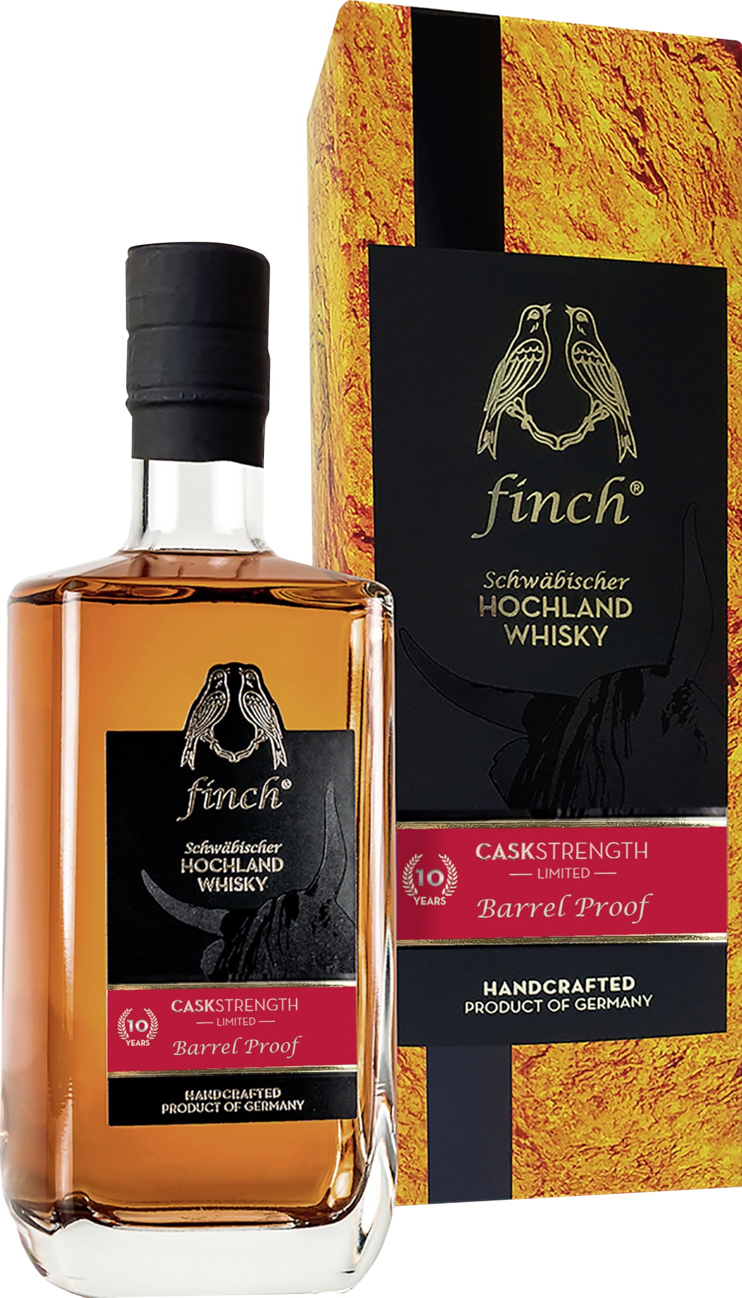 finch Whiskydestillerie CaskStrength Limited 10 Years Barrel Proof 54% vol Schwäbischer Whisky (1 x 0.5l)