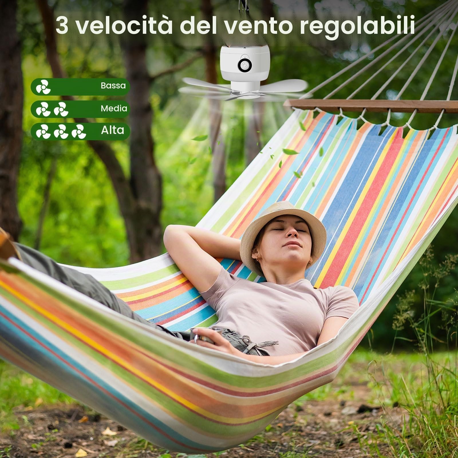 SOPPY - Lanterne elettrica da tenda da campeggio da 8000 mAh, lanterne portatili con luce e telecomando, 3 velocità, 3 livelli di luminosità, pale rimovibili, lanterna da campeggio ricaricabile