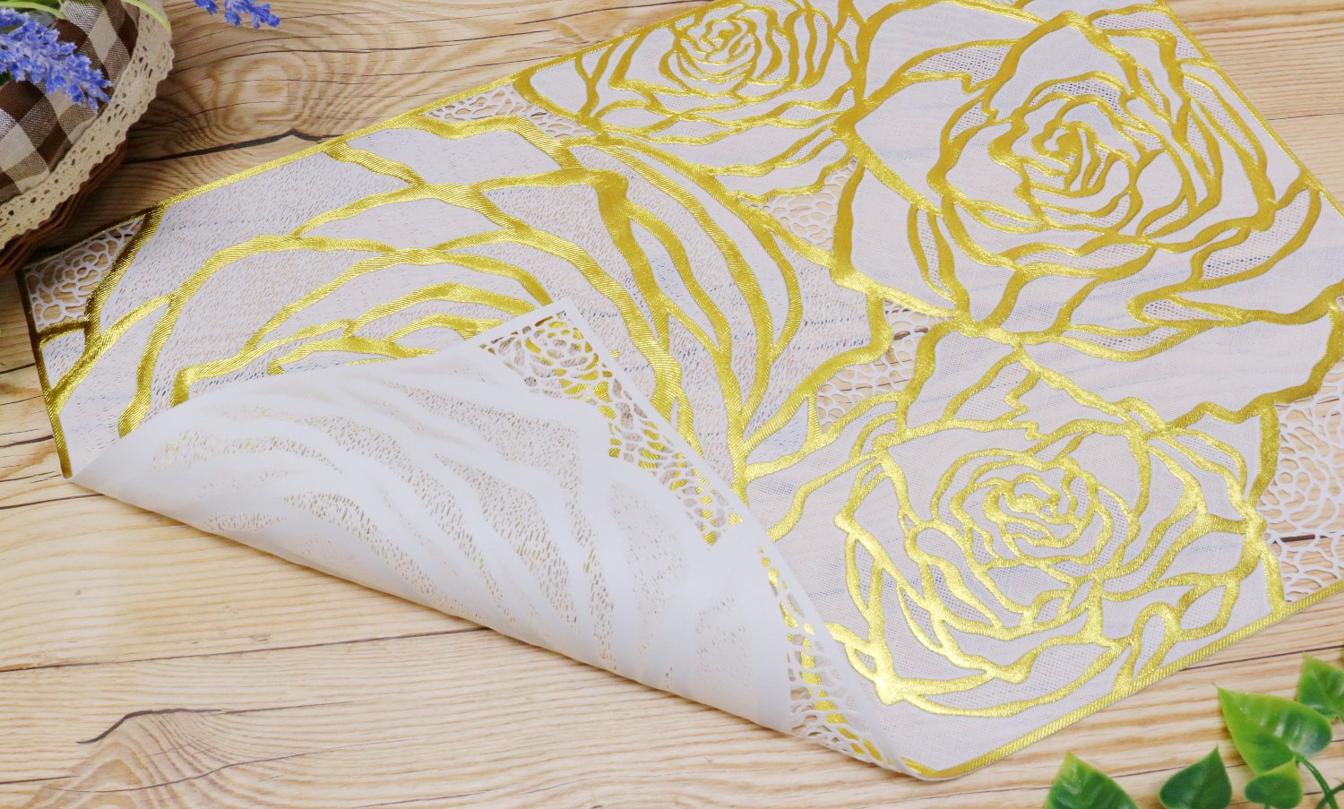 JESVRVM ホワイト　ランチョンマット お買い得品 JESVRVM ホワイト ランチョンマット Chez moiプレース