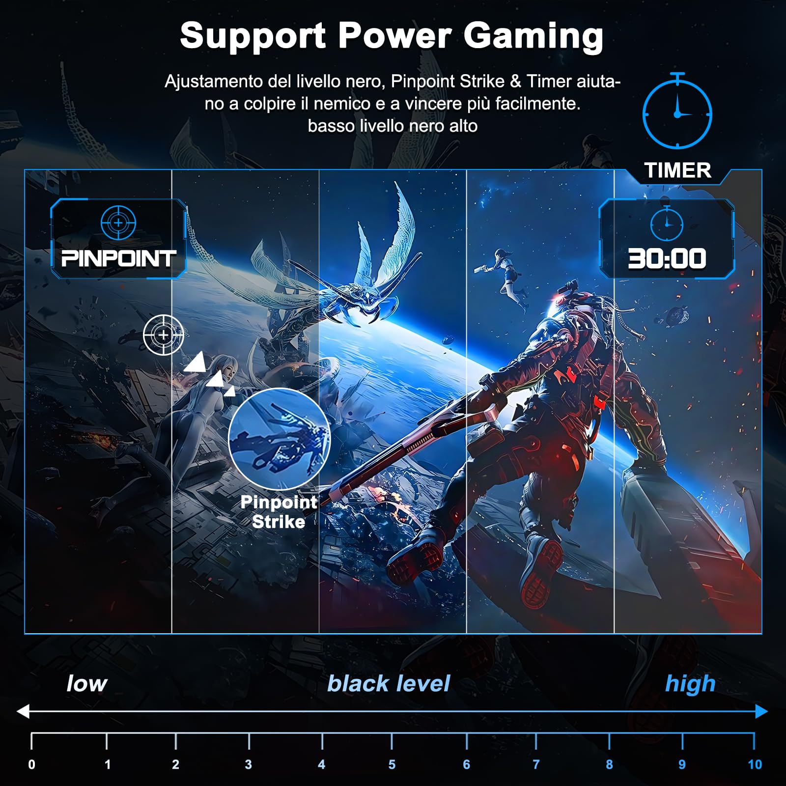 Minifire Gaming Monitor 24 Zoll, 160Hz, Curved Gaming Monitor 1500R, 1Ms, sRGB110%, FHD 1080P Computer Screen, VESA Compatible, Eye Care Adaptive Sync HDMI&DP Prots (MFG24C1L Cavo HDMI incluso)