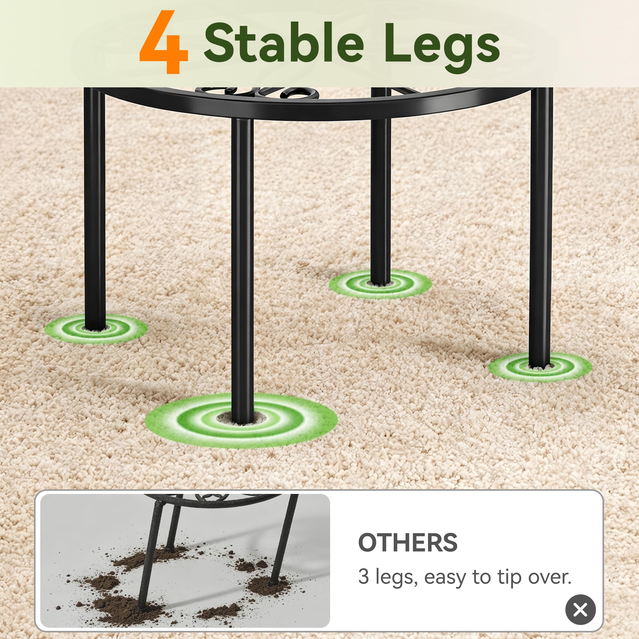 5 Best Outdoor Plant Stands for 2026 That Won't Rust 4 bussdis Plant Stand 1 PCS-10.2 IN Flower Pot Stand Plant Rack for Indoor and Out - product photo