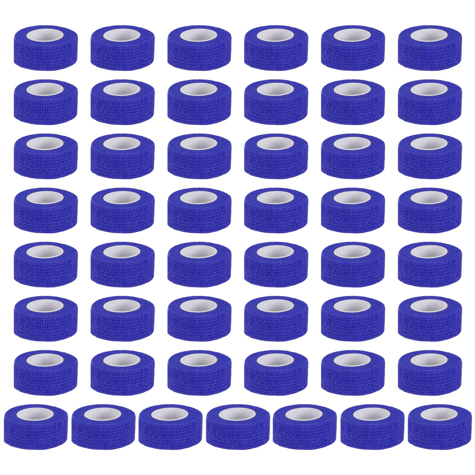 PATIKIL Benda Autoadesiva Avvolgibile 177" x 1", 50 Pezzi Benda Elastica Autoaderente Traspirante Per Sport Polso Caviglia Nastro Atletico Estensibile Outdoor, Blu Scuro