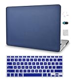 KECC Compatible with MacBook Pro 16 inch Case 2025 2024 2023 2022 2021 Release M4 M3 M2 M1 A3403 A3186 A2991 A2780 A2485 Protective Italian Leather Hard Shell + Keyboard Cover, Navy Blue Leather